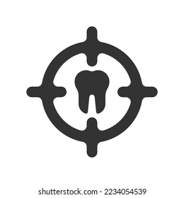 Target tooth icon, Vector Graphics