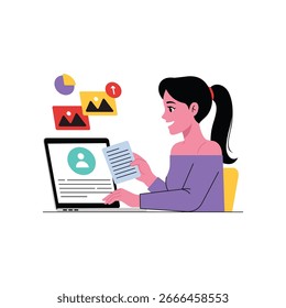 Target Traffic Flat Illustration. EPS 10 file