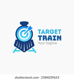 Target Train Logo Design Template. Good for Business, Agency, Community and Organization