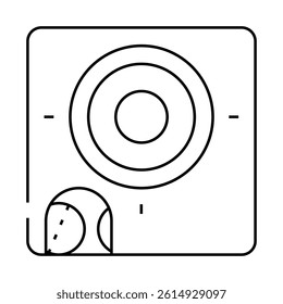 target for training line icon vector. target for training sign. isolated contour symbol black illustration