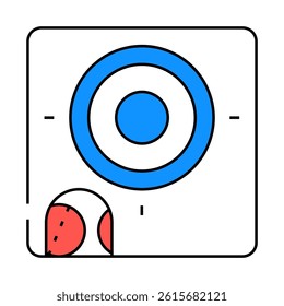 target for training line icon vector. target for training sign. isolated symbol illustration