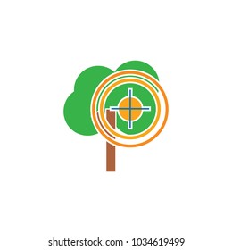 Target Tree Logo Icon Design