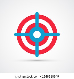 Target trendy color sport icon. Vector eps 10