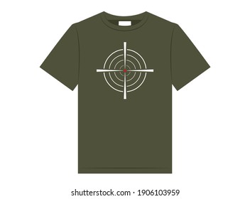 Target t-shirt design, vector illustration