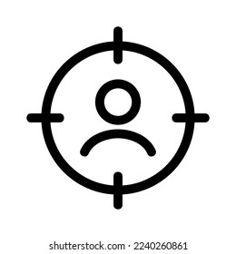 target user icon or logo isolated sign symbol vector illustration - high quality black style vector icons
