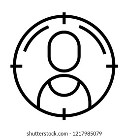 Target user vector outline icon