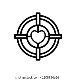 Target valentines day vector icon