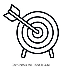 Target value icon outline vector. Core purpose. Company culture