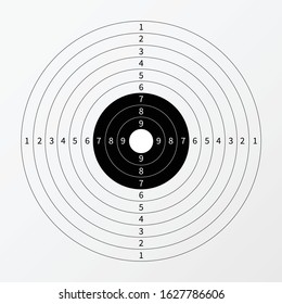 target vector black illustration on gray background