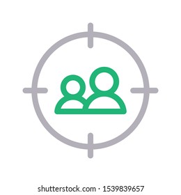 target vector color line icon