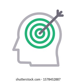 target vector color line icon 