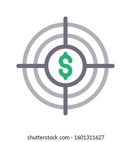 target vector color line icon 