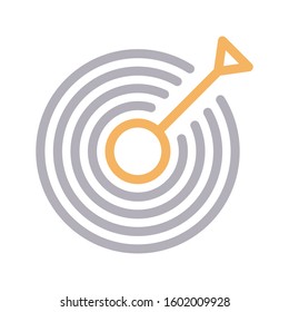 target vector color line icon 