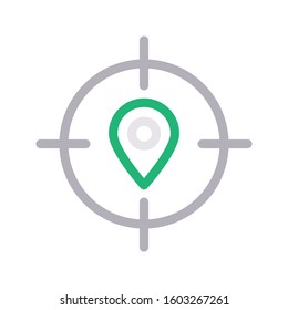 target vector color line icon 