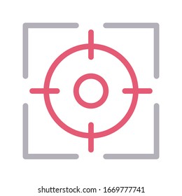 target vector color line icon 