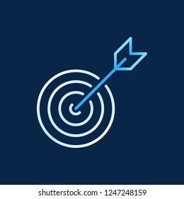 Target vector creative outline icon or logo element on dark background