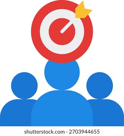 Design de vetores alvo em estilo moderno, foco de investigação de corrupção e conceito de detecção criminal, ilustração de aplicação da lei. Ícone Simples