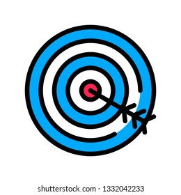 Target vector, Digital marketing filled style icon editable stroke