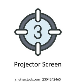 Target vector  Fill outline Icon Design illustration. Work in progress Symbol on White background EPS 10 File