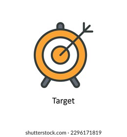 Target Vector  Fill outline Icons. Simple stock illustration stock