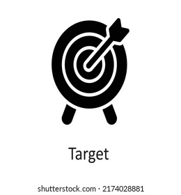 Target vector filled outline Icon Design illustration on White background. EPS 10 File