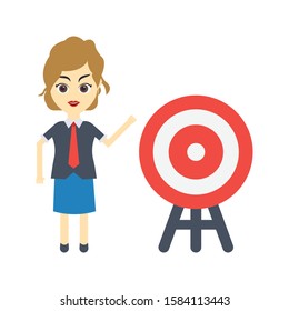 target vector flat color icon 
