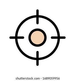 Flachfarbensymbol einer Vektorillustration 