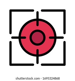 target vector flat color icon 