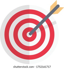 target vector flat color icon 