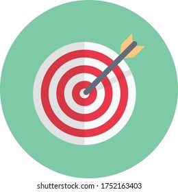 target vector flat color icon 