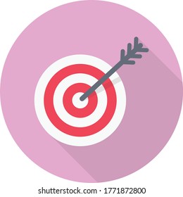 target vector flat color icon 