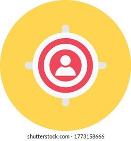 target vector flat color icon 