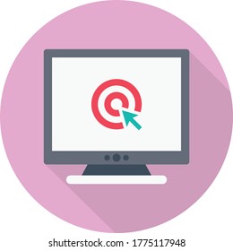 target vector flat color icon 