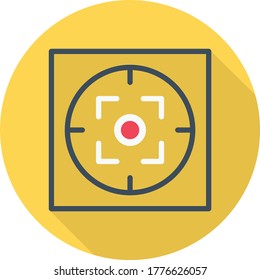 target vector flat color icon