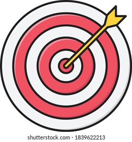 target vector flat color icon 