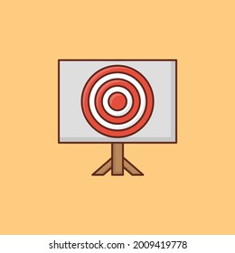 target vector flat color icon