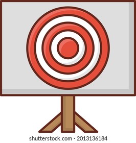 target vector flat color icon