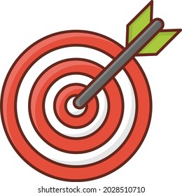 target vector flat color icon