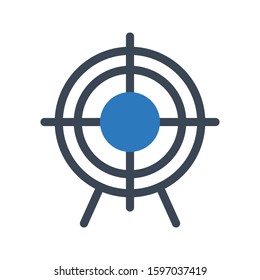 target vector glyph color icon 