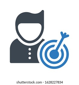 target vector glyph color icon 