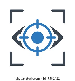 target vector glyph color icon 