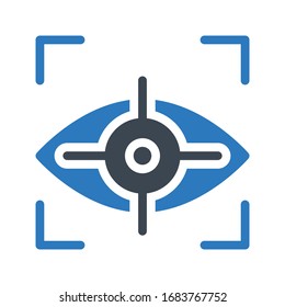 target vector glyph color icon 