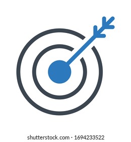 target vector glyph color icon 