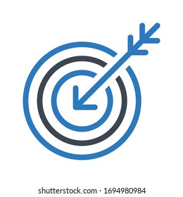 target vector glyph color icon 