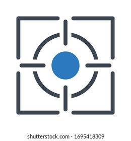 icono de color de glifo vectorial de destino 