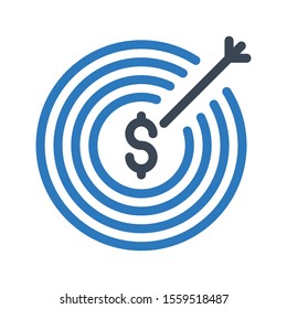 target vector glyph colour icon 