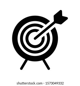target vector glyph flat icon 
