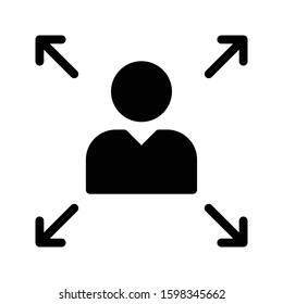 target vector glyph flat icon 