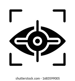 target vector glyph flat icon 