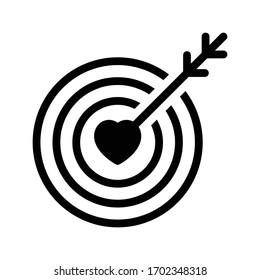 target vector glyph flat icon 